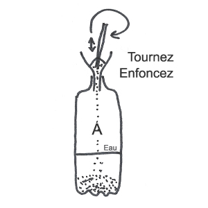 Préparation de la bouteille A