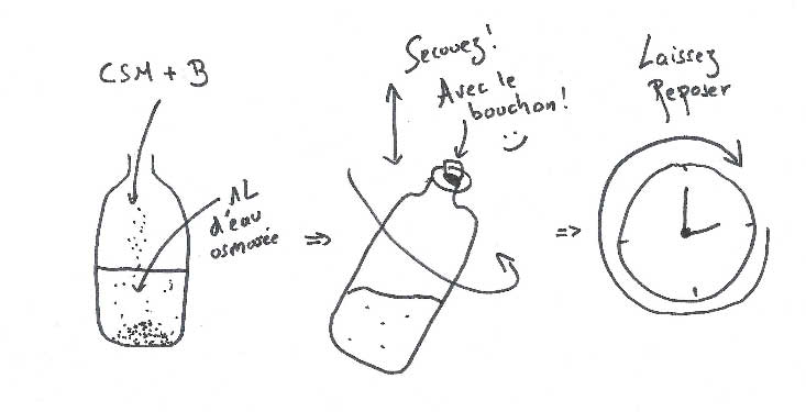 Préparation des micronutriments engrais pour aquarium