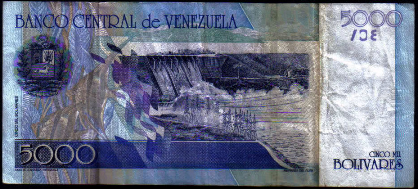 Billet avec scalaire au vénézuela