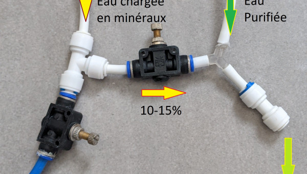 Réglage de l'osmoseur à la nouvelle eau du robinet