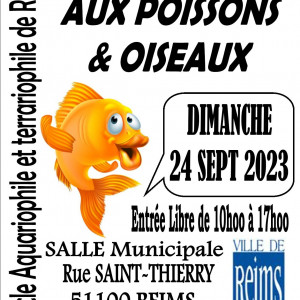 REIMS (51) - BOURSE aux POISSONS et OISEAUX  LE 24 SEPT 2023