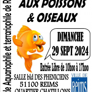 REIMS (51) - BOURSE aux POISSONS et OISEAUX  LE 29 SEPT 2024