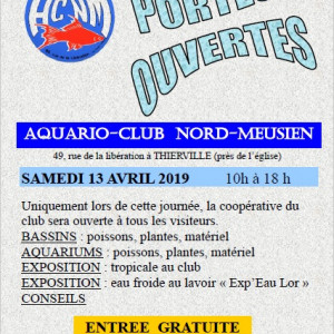 Portes ouvertes  à l'aquario-club nord Meusien.