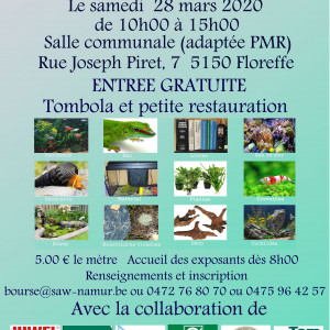 bourse annuelle terrariophile et aquariophile de la SAW EVENEMENT REPORTE A UNE DATE ULTERIEURE