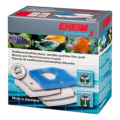 1 Mousse bleue + 4 Coussins de ouate (perlon) pour filtre EHEIM Professionel 3 (EHEIM 2071-2073-2074-2075 et 3e 350)