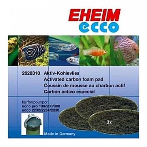 3 Mousses de charbon actif pour filtre EHEIM Ecco Pro Confort (EHEIM 2032-2036)