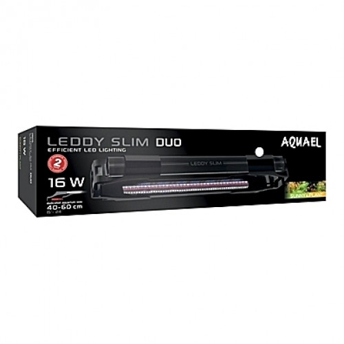 Eclairage AQUAEL LEDDY SLIM DUO SUNNY & PLANT (Noir) - 16W - 40 à 60cm