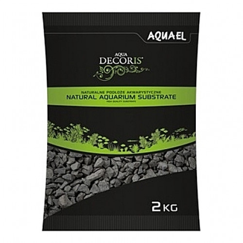 Gravier gris/noir basalt AQUAEL AQUA DECORIS - 2 à 4mm - 2Kg