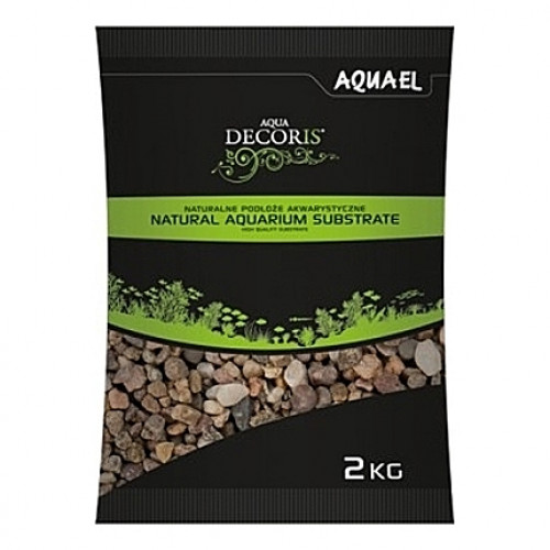 Gravier naturel multi-couleurs AQUAEL AQUA DECORIS - 5 à 10mm - 2Kg