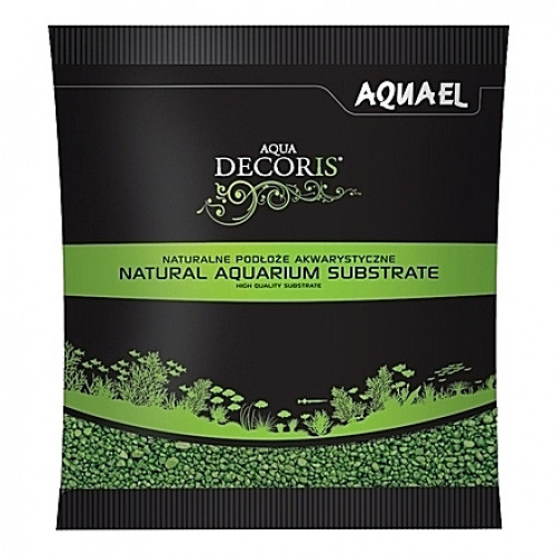 Gravier vert AQUAEL AQUA DECORIS - 2 à 3mm - 1Kg