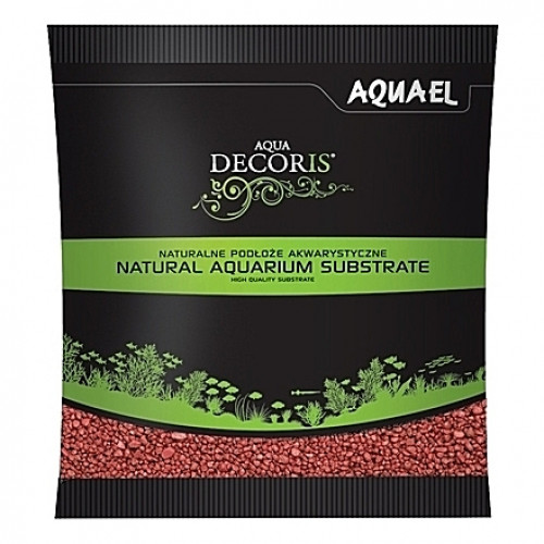 Gravier rouge AQUAEL AQUA DECORIS - 2 à 3mm - 1Kg