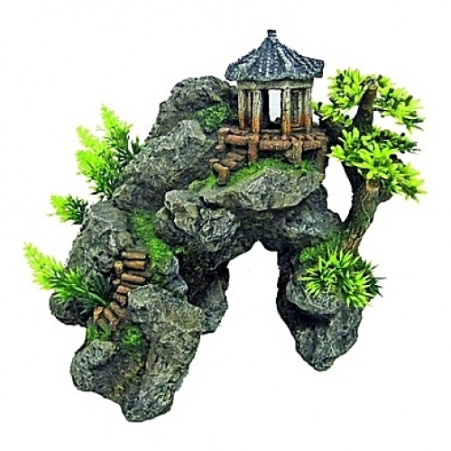 Temple japonais avec pierres 24x20x23cm