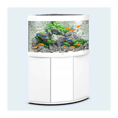 Ensemble aquarium d'angle et son sous-meuble Juwel Trigon 190 - blanc