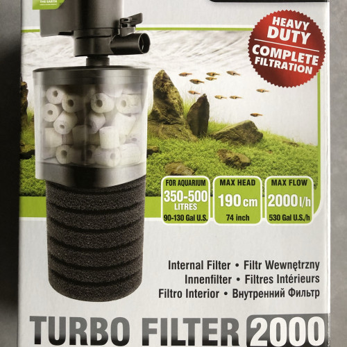 Filtre interne Aquael Turbo Filter 2000 700L complet en boite