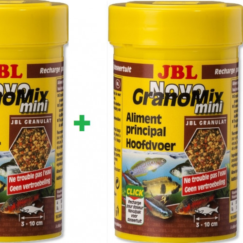 JBL NovoGranoMix XXS 100 ml nourriture en granulés pour petits poissons d' aquarium de 1 à 3 cm - Nourritures eau douce/Nourriture pour poissons  tropicaux -  - Aquariophilie