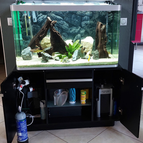 Vend aquarium OSAKA 260 Fluval Meuble noir