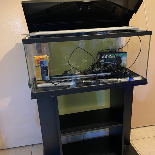 A vendre aquarium 80L avec son meuble, complet + options