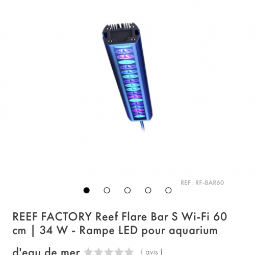 2 rampe led wifi reef factory flare bar taille s
