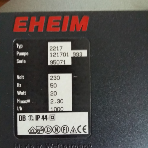 Vends Filtre externe  EHEIM  Classique 2217