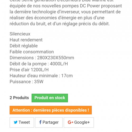 Ecumeur aquarium recifal