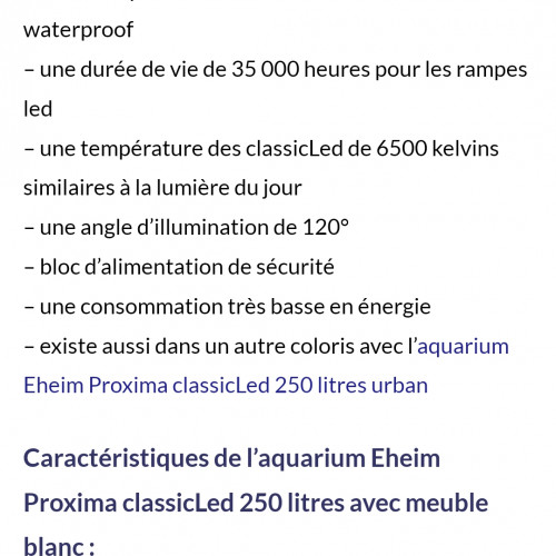 Proxima classicLed 250 + meuble et rampes led