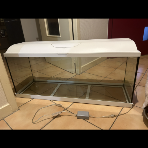 Aquarium 120l, décoration, pompe, chauffage