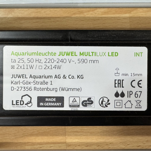 Rampe Juwel Multilux Led 590mm 2x11W