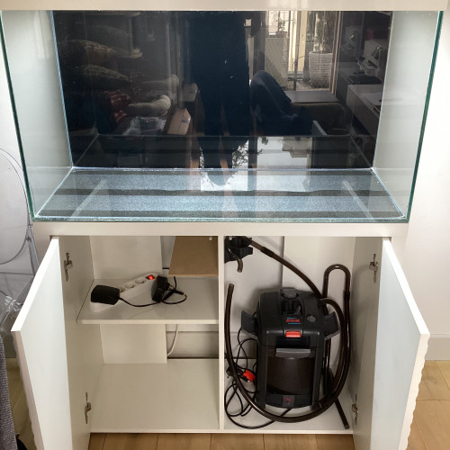 AQUARIUM 200l CIANO + MEUBLE + THERMOFILTRE EHEIM 4e 250