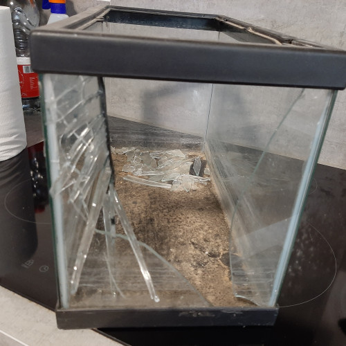 Aquarium 20L cuve vide à réparer