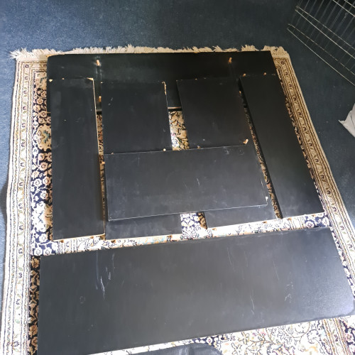 Meuble aquarium noir 1m