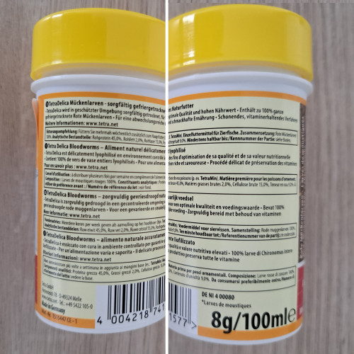 Tetra Delica Natural Snack, larves de moustiques, 2 tubes