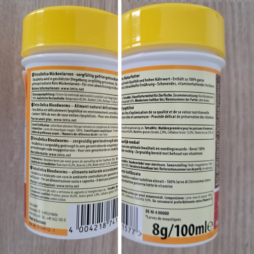 Tetra Delica Natural Snack, larves de moustiques
