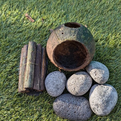 Lollies, plantes, branches, roche, accessoires,...