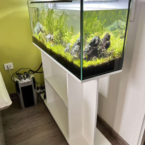 Aquarium 110 L COMPLET + MEUBLE ( avec rampe Led  + filtre + chauffage )