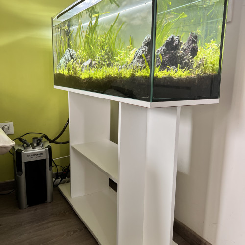 Aquarium 110 L COMPLET + MEUBLE ( avec rampe Led  + filtre + chauffage )