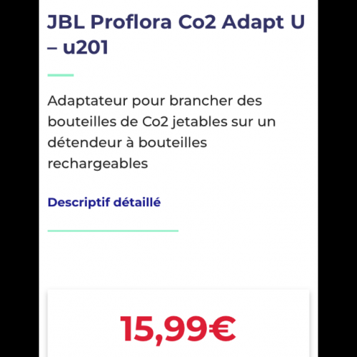 Adaptateur de filetage pour détendeur CO2