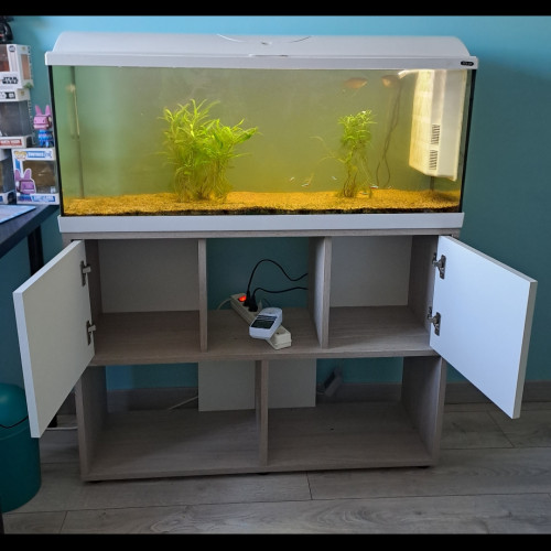 Aquarium zoolux iseo 100 litre tout équipé avec meuble