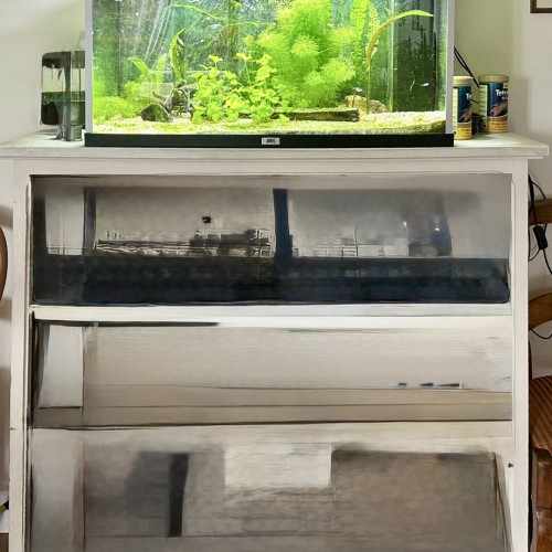 Aquarium complet et son meuble