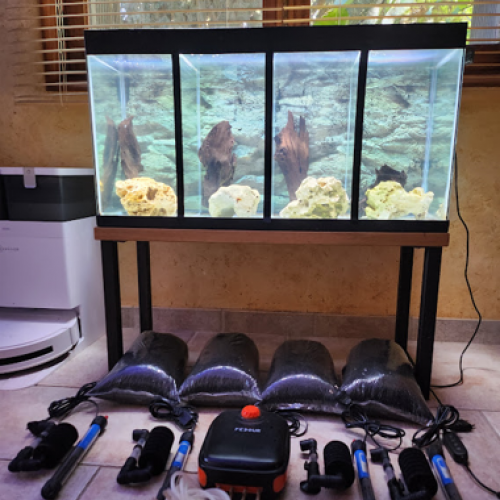 Aquarium a compartiments pour crevettes