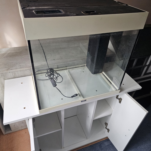 Aquarium blanc 136L opportunité !