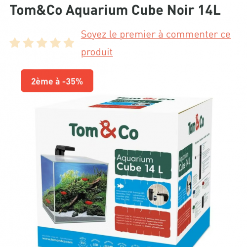 Aquarium 14 litres avec lampe