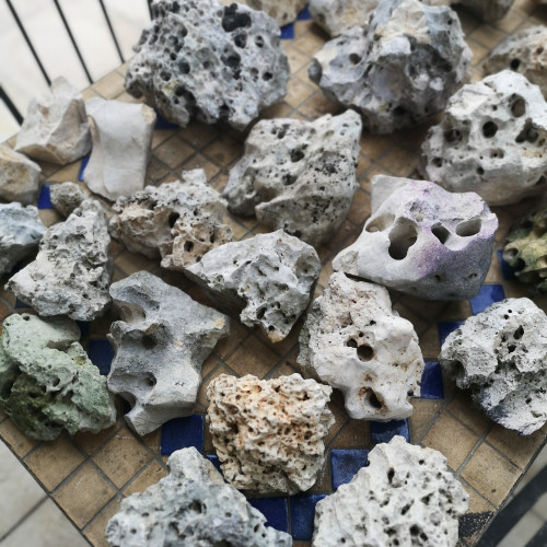 Pierres à trou pour aquarium, cichlidés, vivarium