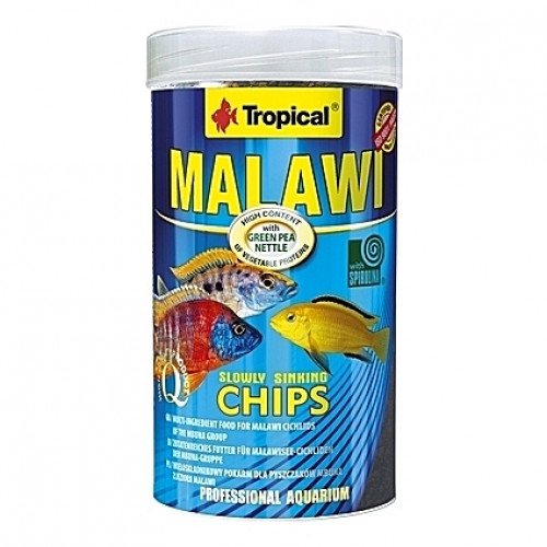 Chips multi-ingrédients pour cichlidés MALAWI CHIPS 250ml