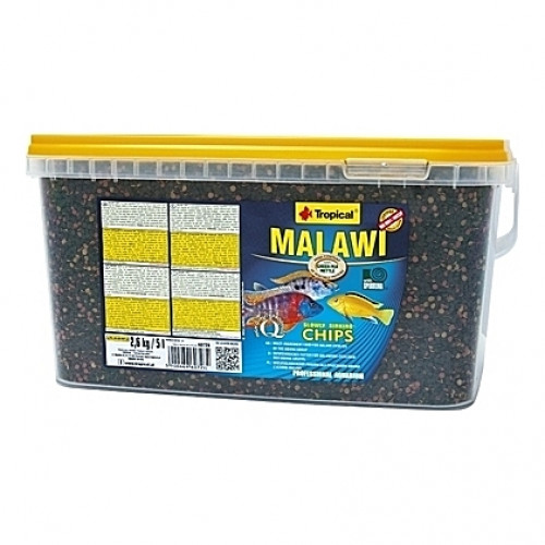 Chips multi-ingrédients pour cichlidés MALAWI CHIPS 5L