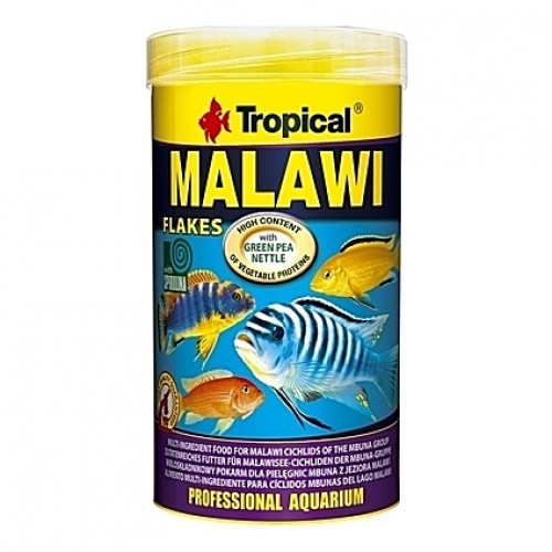 Flocons végétaux pour cichlidés MALAWI 250ml