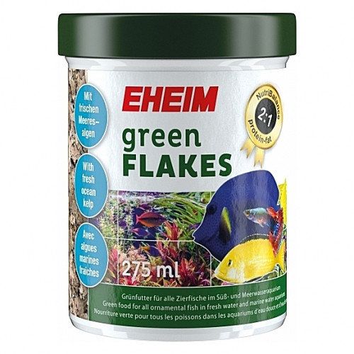 Flocons aliments verts pour omnivores et herbivores EHEIM GREEN FLAKES 275ml
