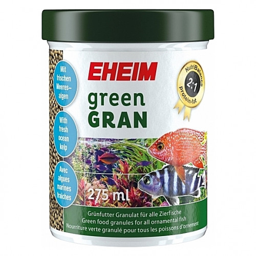 Granulés aliments verts pour omnivores et herbivores EHEIM GREEN GRAN 275ml
