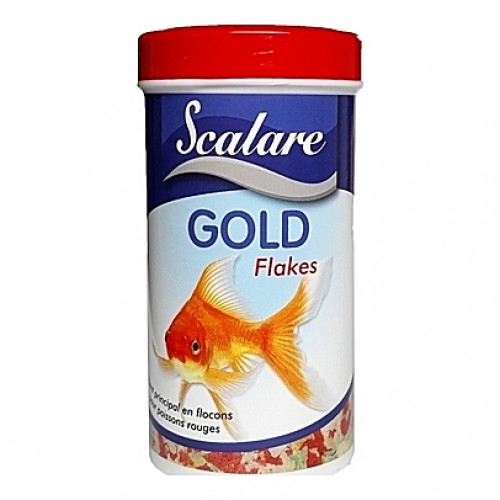 Flocons aliments complets pour poissons rouges GOLD FLAKES SCALARE 100ml
