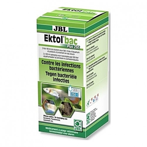 Anti-bactérien JBL Ektol bac Plus 250 contre les infections bactériennes - 200ml
