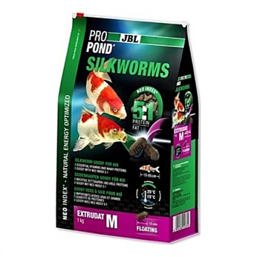 Vers à soie flottants JBL ProPond Silkworms Taille M (15mm) - 0,34Kg